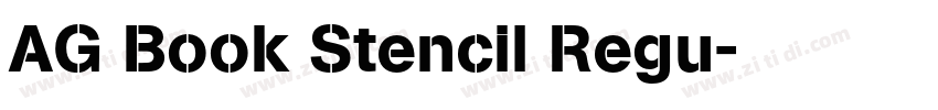 AG Book Stencil Regu字体转换